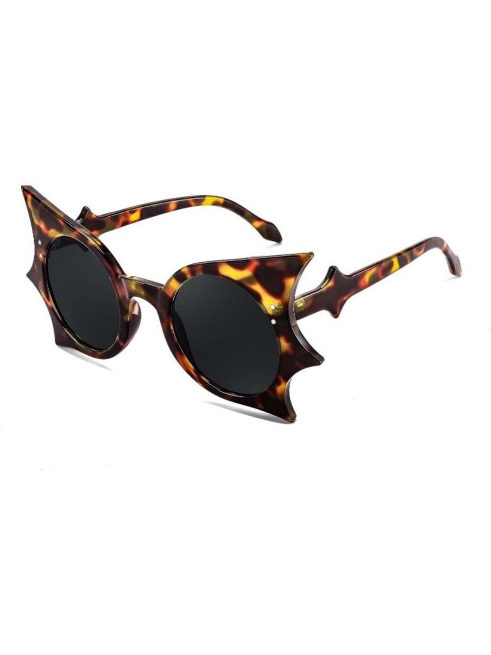 Women's Men's Butterfly Bat Halloween Sunglasses Funny Party Shades-Leopard